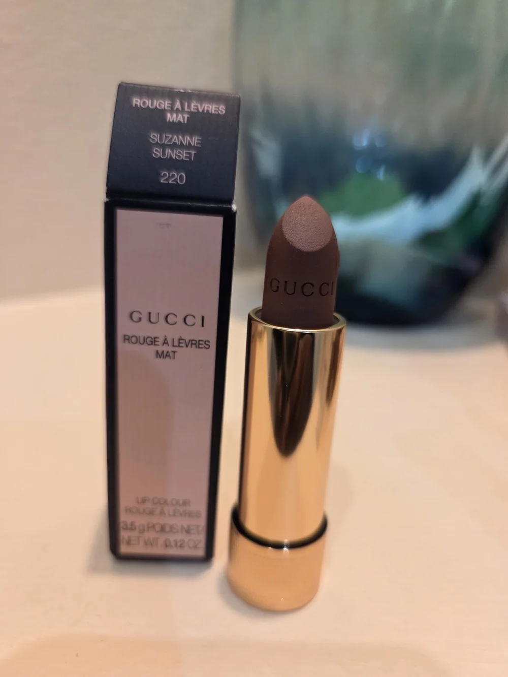 Gucci Rouge À Lèvres Mat Lipstick 220 Suzanne Sunset Full Size 3.5g New in Box